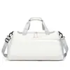 Bolsa de viaje para fitness al por mayor con compartimento multicapa para zapatos, bolsa de mano con ruedas, bolsa deportiva de yoga de gran capacidad