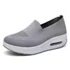 Zapatos Mecedores de Mujer de Talla Grande Transfronterizos con Suelas Gruesas, Zapatos Deportivos Casuales que Aumentan la Altura, Zapatos para Caminar con Malla Fly-Knit sin Cordones y Amortiguación de Aire