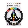 Pulseira Mandala Colorida de Pedra Natural e Cristal Estilo Europeu e Americano Popular Transfronteiriça para Alívio da Ansiedade, Yoga e Meditação para Homens e Mulheres