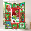 Regalo de Navidad transfronterizo de Amazon: Manta de franela del monstruo verde Grinch para sala de estar y dormitorio, manta para aire acondicionado