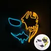 Máscara Luminosa de Halloween Terrorosa Aterradora Máscara Luminosa LED Luz Fría Fiesta de Baile Disfraces Accesorios