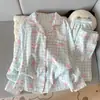 Algodón Nube Mayorista Transfronterizo Pijamas Nuevos para Mujer Primavera y Otoño Manga Larga Dulce Dibujos Animados Conjunto de Ropa para el Hogar Pijamas de Mujer