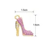 Acessórios de Joias DIY Estilo Chanel Transfronteiriços, Sapatos de Salto Alto, Corações Pequenos, Joias DIY Feitas à Mão, Acessórios de Joias DIY Esmaltados