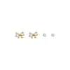 Set Coreano Dulce Elegante para Perforación de Oreja Pendientes de Mariposa para Estudiantes Mujeres Sencillo y Versátil Elegante Exquisito Pendientes de Zirconia