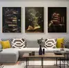 Pintura em Tela Tríptico para Sala de Estar e Quarto, Pintura Decorativa em Tela a Óleo de Alta Definição Estilo Chinês, Arte de Parede, Personalização do Cliente