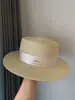"Mejora de Calidad" Sombrero de Paja Denso de Copa Plana para Mujer, Sombrero de Playa de Verano, Sombrero de Sol Estilo Francés para Vacaciones, Sombrero de Sombra y Protección Solar