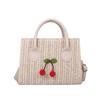 Bolsa pequena de alta qualidade 2022 nova moda portátil estilo ocidental bolsa feminina design retrô de palha transversal bolsa quadrada pequena