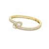 Pulsera de circón cuadrado nueva de comercio exterior, oro, plata, tendencia europea y americana, para hombres y mujeres, pulsera de hip-hop, joyería en stock, venta al por mayor