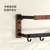 Porta-toalhas de banheiro de nogueira Rack de armazenamento de madeira maciça Dobrável Doméstico Porta-toalhas de banheiro Barra de toalha sem furos