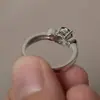 Desejo Anel Azul Marinho Novo Mais Vendido Europeu e Americano Proposta Noivado Joias Simples Par Casamento Joias Atacado