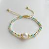 Estilo Bohemio Europeo y Americano Celebridad de Internet Perla Natural Apilado Multicapa Estilo Étnico Pulsera de Cristal de Color para Mujeres Ins