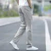 Pantalones casuales de alta gama para hombre italianos, corte recto y holgado, nuevo estilo verano 2026, pantalones largos versátiles de color liso para negocios