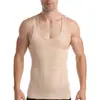 Amazon Roupa Modeladora Masculina Alta Elasticidade Emagrecedora Nylon Colete Interno Estilo Outono Compressão Abdominal Respirável Roupa Esportiva