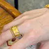 Libro Rojo Pequeño Explosiones Estilo Dinero Viejo Anillo Pequeño de Flor Dorada Joyería Vintage para Mujer Nuevo Estilo Chino Anillo de Dedo con Flor Pequeña Apilado