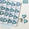 Flash k9 diamante joya para uñas azul mar claro forma especial fondo puntiagudo diamante multi-corte cara cuadrada corazón torcido rectangular decoración de taladro de uñas