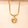 Pingente Único Anel de Fundição Transfronteiriço Aço Inoxidável com Diamante Acessórios para Colar Moda de Luxo Acessível Aço Titânio Fabricante de Joias DIY