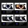 Farol para Pajero V73 Farol de LED 2004-2016 Faróis V77 V75 DRL Sinalizador de Direção Feixe Alto Olho de Anjo Lente Projetora