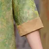 Nueva Chaqueta Camisa de Otoño Estilo Chino para Madres, de Gama Alta y Elegante, para Mujeres de Mediana Edad y Mayores, Blusa Jacquard Estilo Nacional de Primavera y Verano