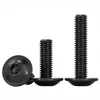 Tornillo para máquina de acero inoxidable 304 negro con cabeza redonda, hexágono interior y arandela 7380. Tornillo de arandela M3M4M5M6M8