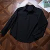 Camisa azul para mulheres, coleção de outono 2026, top elegante e estiloso de manga comprida para usar em camadas, com toque de alta qualidade e caimento solto, adequado como peça de sobreposição