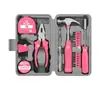 Caja de Herramientas Multifuncional para el Hogar Boxsi Combinación de Herramientas de Ferretería Cinta Métrica Herramienta de Reparación Rosa Amarillo Alto Aspecto