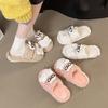 Sandalias Chanclas de Gato Lindas Versátiles de Moda con Suela Gruesa para Mujer 2025 Otoño Lazo Niña Zapatillas de Algodón para Casa Exterior