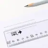 Conjunto de Réguas Estudantis Xiaoyuer 4+1 com Régua com Molde de Linha Ondulada