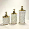 Frasco de almacenamiento estilo europeoFrasco de almacenamiento de lujo ligeroFrasco para té, snacks, dulcesFrasco de plástico sellado