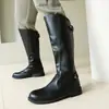 Botas de montaria femininas leves, cor sólida, estilo bota, tamanhos 38-48, botas altas de tamanho grande para exportação transfronteiriça europeia e americana, salto médio, bico redondo, sola grossa, antiderrapante