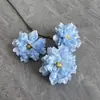 Flores Roses Simuladas, Materiais de Flores Azul Claro, Hortênsia Simulada, Layout de Cena de Casamento, Arranjo de Flores de Casamento, Arranjo de Flores