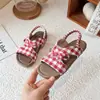 Sandalias de Niña Verano Estilo Coreano Sandalias de Princesa para Niña Suela Suave Antideslizantes Zapatos para Niños de 3-6 Años Sandalias de Playa de Verano