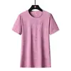 2025 Nuevo Verano Seda de Hielo Estampada Talla Grande Camiseta Casual Suelta de Manga Corta para Pareja Deporte Running Fitness Secado Rápido