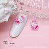 Arte de Uñas Hello Kitty Dibujos Animados Joyería Estéreo Ciber Celebridad Mixto Resina Jalea Hielo Lindo Usar Calcomanía de Uñas Decoración