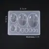 Molde de silicona para espejo de pegamento de cristal de resina hecho a mano, nuevo colgante pequeño, materiales para joyería DIY