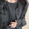 Collar Colgante de Tetera con Bolsa de Vino Creativa para Mujer, Diseño Simple de Nicho, Cadena Larga para Suéter de Otoño e Invierno, Accesorios de Cadena para Suéter
