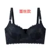 Roupa Íntima Sexy de Renda Grande Tamanho Transfronteiriça Anel de Aço de Memória Fino Sutiã Push-Up Retrator de Seios Antiderrapante Sutiã de Decote Profundo