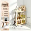 Estante de Almacenamiento de Cocina Estilo Vintage Estante para Especias de Encimera Organizador de Condimentos de Múltiples Niveles Soporte para Botellas de Aceite, Sal, Salsa, Vinagre y Cuchillos para el Hogar