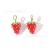 Aleación Gota de Aceite Estéreo Colgante de Fruta Pequeña Accesorios para Joyería DIY Pulsera de Maíz Naranja Colgante para Collar Llavero