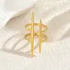 Joyería Europea y Americana Transfronteriza para Mujer Forma Geométrica Diseño de Alta Gama Anillo para Labio Anillo Versátil Venta al por Mayor para Mujeres