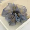 2026 Novo Scrunchie de Gaze Floral Tie-dye para Cabelo de Intestino Grande para Mulheres Corda de Scrunchie com Atmosfera Scrunchie Elegante para Rabo de Cavalo Flor de Cabeça