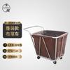 Carro de recogida de ropa sucia de acero inoxidable grueso para servicio de habitaciones de hotel, con cesta cónica