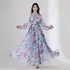Diseño Floral Estilo Resort de Playa, Falda Larga Ajustada, Hermosa Falda para Viajes y Sesiones de Fotos