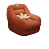 Sofá perezoso de pana para balcón y dormitorio, sofá de ocio de moda, sofá individual de estilo francés para sala de estar