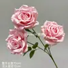 Flor artificial com 3 rosas de diamante e folhas, coração de espuma, rosa de colecionador, rosa de seda em plena floração para fotografia