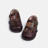 Sapatos de couro para meninas, sapatos de princesa, sapatos sociais infantis, sapatos Mary Jane para primavera e outono para meninas pequenas, sapatos vermelhos de sola macia para bebês meninas