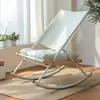 Mecedora de Ocio para Balcón para Uso en Casa, Sofá Perezoso para Apartamentos Pequeños, Silla para Siestas, Mecedora de Ratán de Moda, Sillón de Relax para Adultos