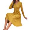 Vestido Casual Cruzado para Mujer Primavera y Verano Estilo Japonés y Coreano Cuello en V Sexy Color Sólido con Vuelo Venta Directa de Fabricante en Stock