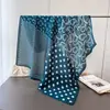 Bufanda Cuadrada Grande de Seda Artificial para Mujer, Primavera y Verano, Delgada, para Viaje, Protector Solar, Chal, 90x90cm, Bufanda, Bufanda Decorativa, Pañuelo para la Cabeza