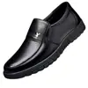 Zapatos de Piel Genuina para Hombre Otoño e Invierno Zapatos de Piel Modernos Versátiles Zapatos Casuales de Negocios Suela Suave para Hombre Zapatos para Hombres de Mediana Edad y Mayores