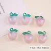 Cuentas Colgantes de Sirena Cereza Fresa con Purpurina Fina Luminosa Cuentas Acrílicas DIY Collares de Cuentas Hechos a Mano Accesorios de Joyería